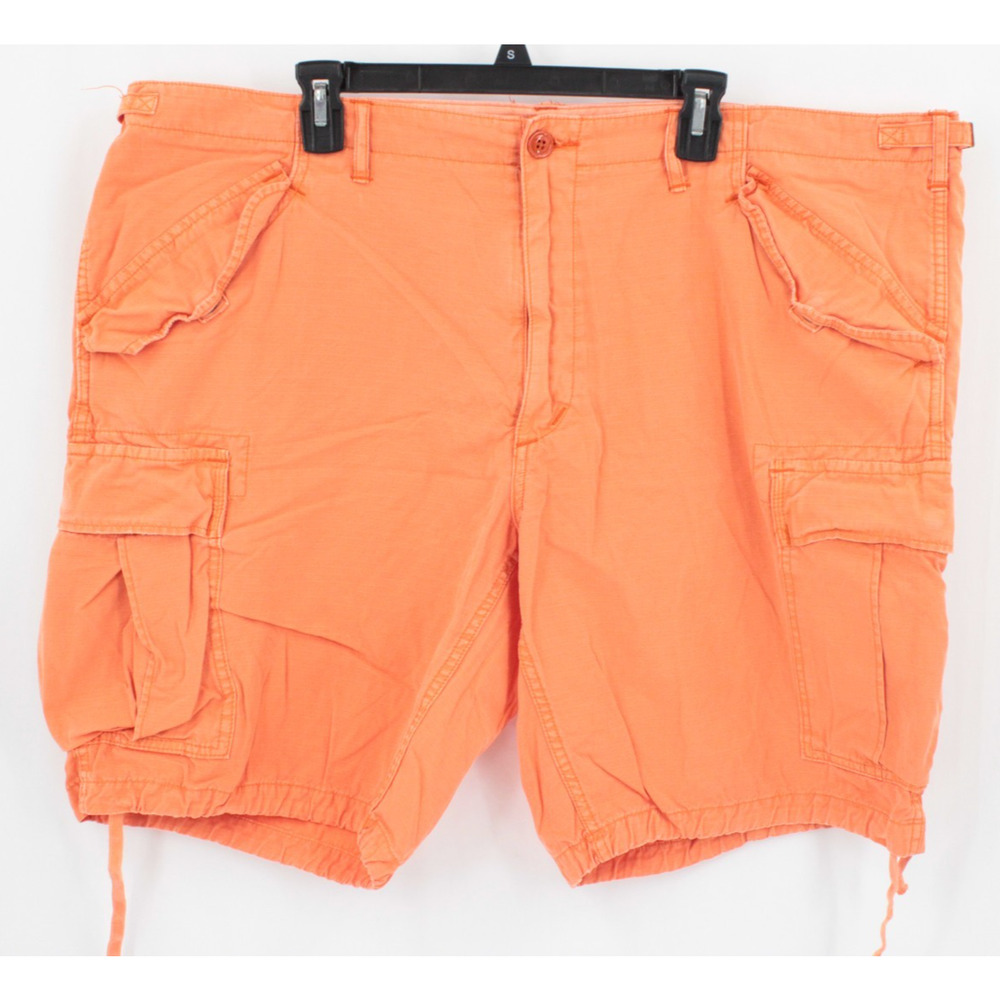 Ralph Lauren Cargo Shorts Mens 46B Orange Utility Pockets Ripstop Field Dopamine